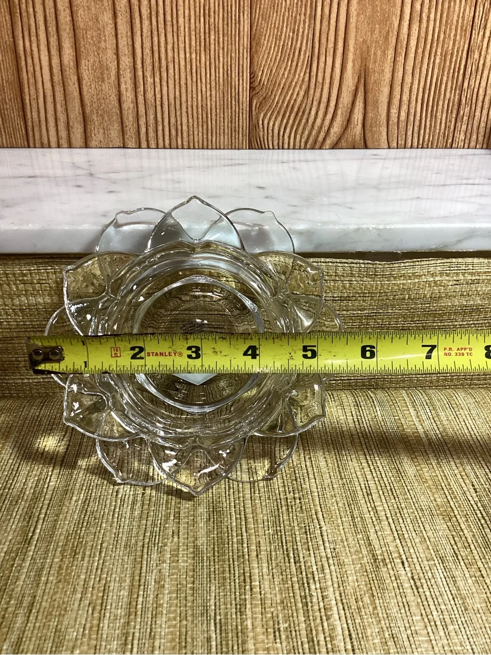 Shannon Crystal  Flower Candle Holder 5”
